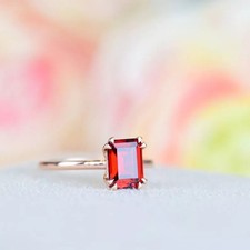 Natural Orange Padparadscha Sapphire 925 Starling Silver Handmade Ring Gift