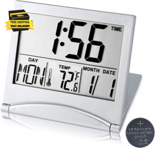 Digital Travel Alarm Clock Battery Operated, Portable Large Number Display Alarm