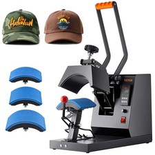 VEVOR Hat Heat Press Cap Heat Press Machine 4 Heating Pads Sublimation Transfer