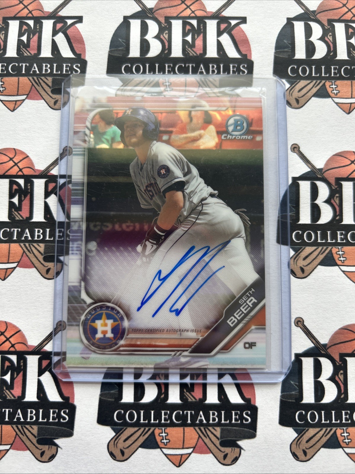 Seth Beer 2019 Bowman Chrome Auto Houston Astros