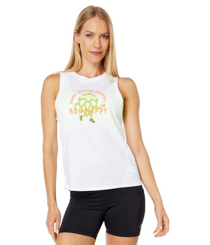 Brooks Distance Graphic Tank White/Run Hoppy SM (US Womens 4-6)