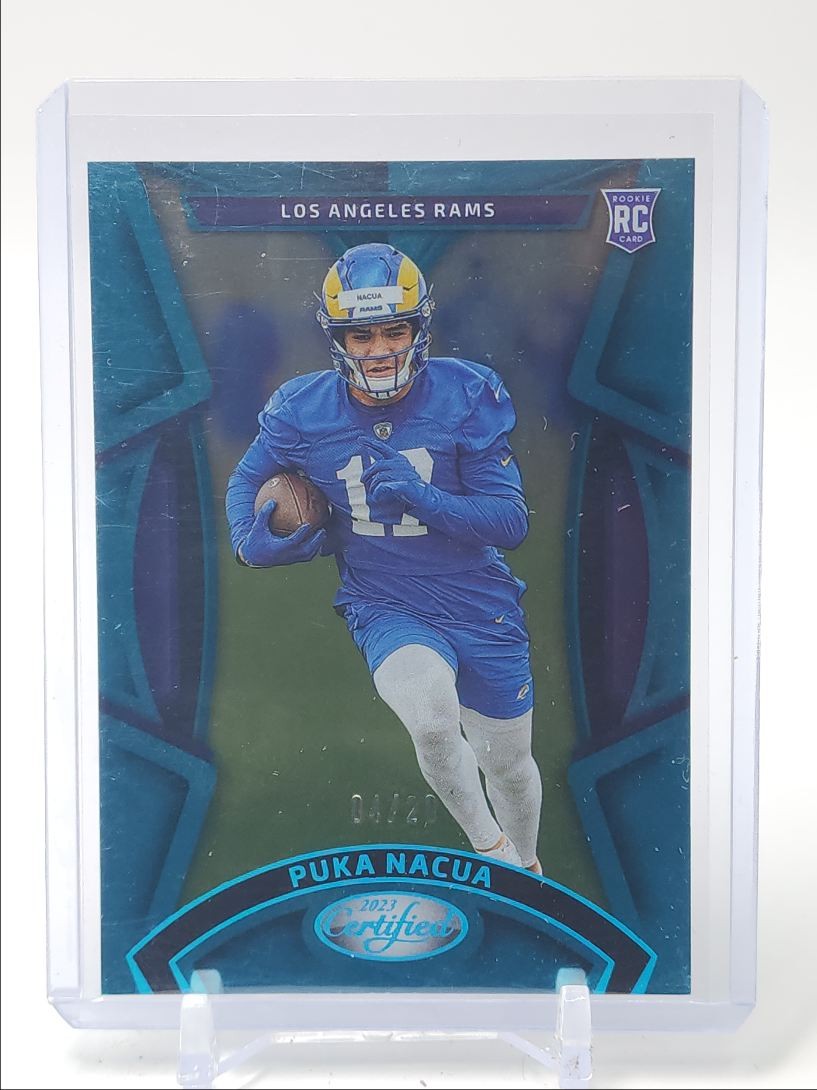 PUKA NACUA 2023 CERTIFIED ROOKIE TEAL MIRROR FOTL RAMS RC /20 Q0298