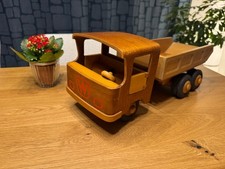 Werdau FWF Holz LKW Dreiachser Kipper DDR Spielzeug Fr&ouml;bel Holzspielzeug
