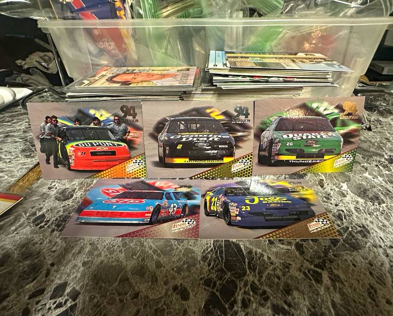 Finish Line Racing NASCAR 1994 5-Card Lot Richard Petty/Irvan/Bodine
