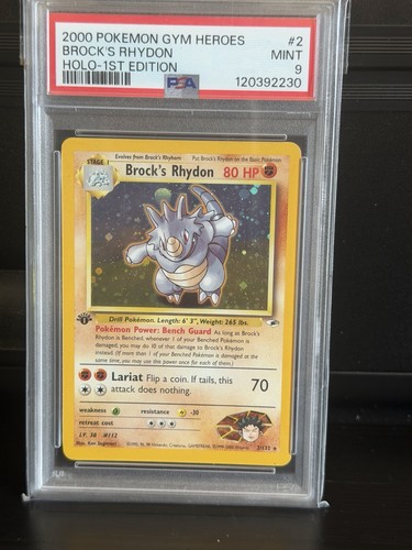 Brock's Rhydon (1st Edition) graded PSA 9 for sale on eBay