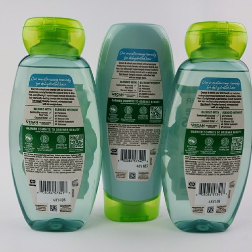 Garnier Whole Blends Coconut Water Aloe Vera Moisturizing Shampoo & Conditioner - Picture 4 of 6