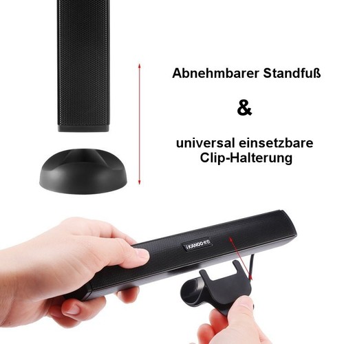 Barre de son USB pour ordinateur portable et télévision avec pied + support I article d'origine Ikanoo® - Photo 11/18