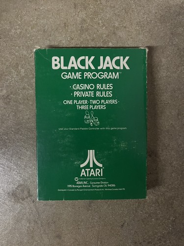 Black Jack for Atari 2600 (1977) Sears TeleGames Gatefold Box CIB #51 - Picture 4 of 5