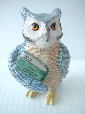 K419 KLIMA MINIATURE EN PORCELAINE CHOUETTE CHOUETTES BONNE AVENTURE N° 8
