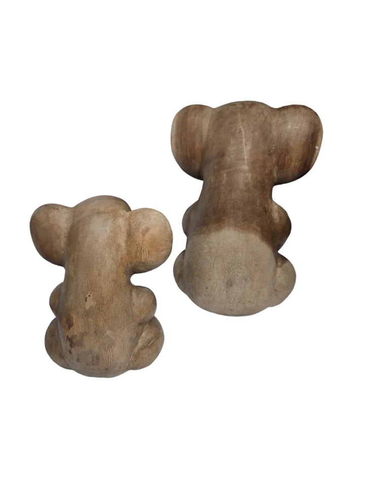 Carved Figural Wooden Koala Bears~Set of 2~Decorative Figurine~Door Stop~Cabin - Image 2 of 4