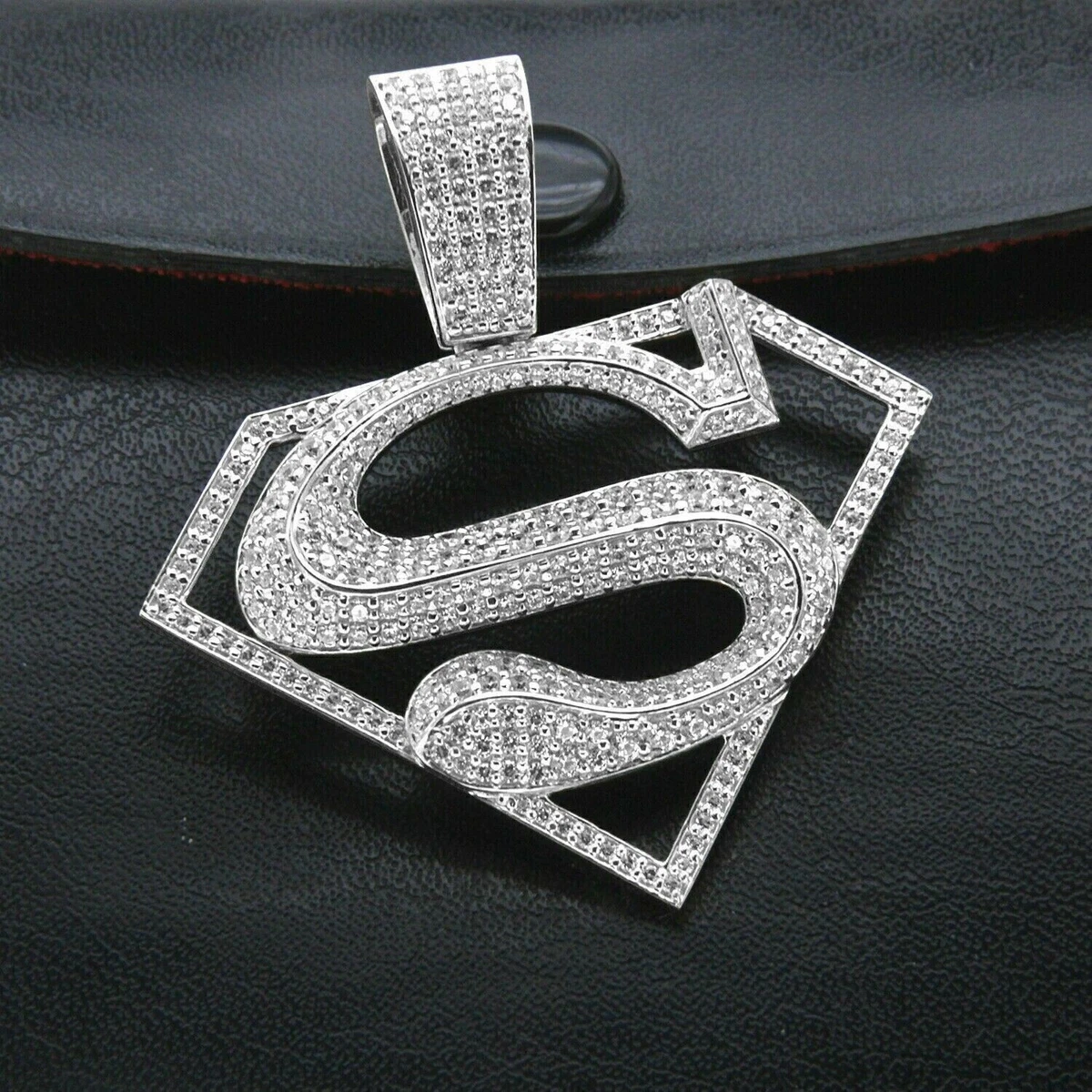 Diamond superman pendant online