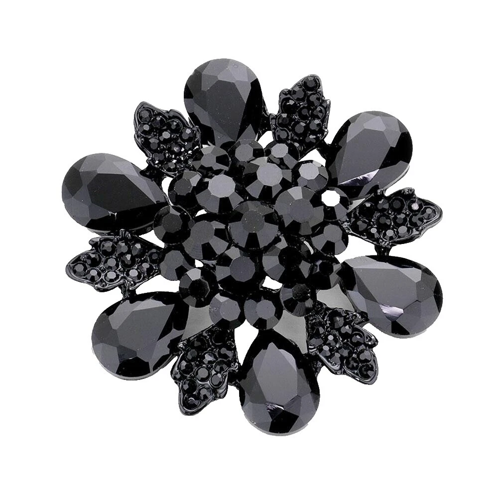 Black Stone Fashion Brooches