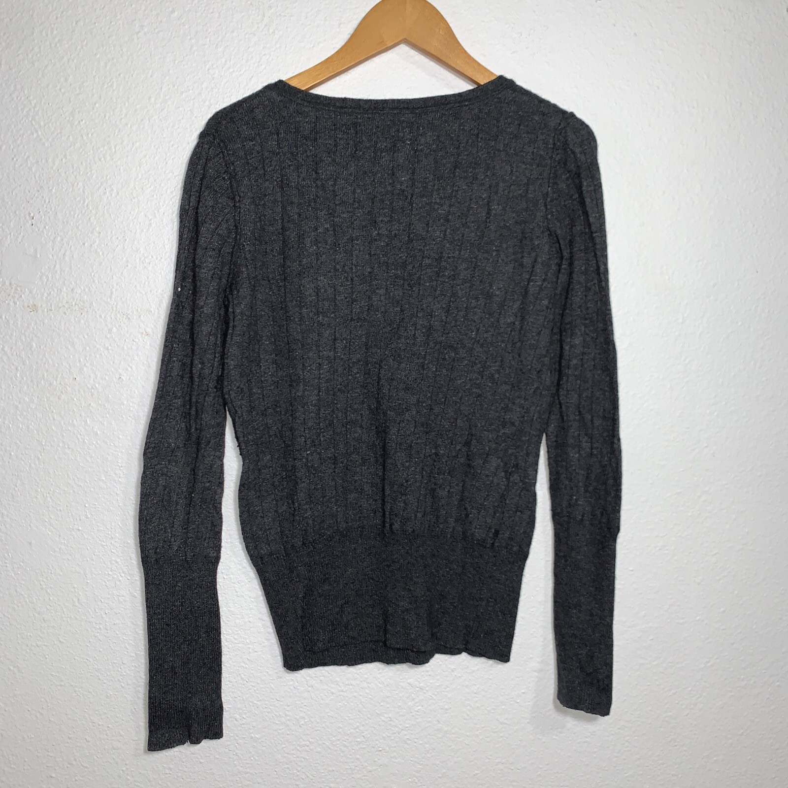 Mossimo Y2K Academia Deep V-Neck Button Sweater W… - image 2