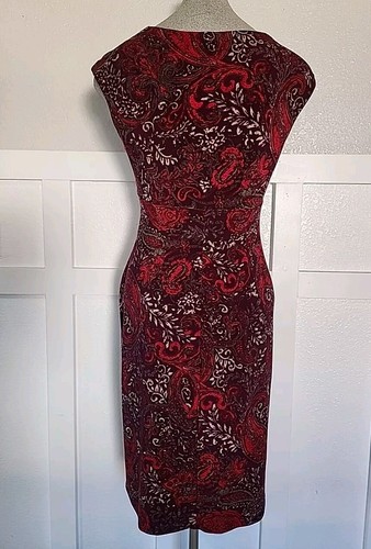 Lauren Ralph Wrap Sleeveless Dress Size 2/P Multi-color Used - Picture 2 of 14