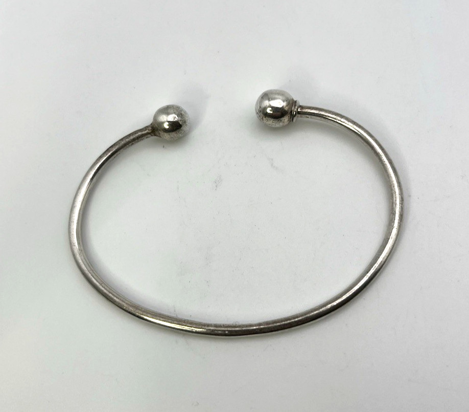 Solid Sterling Silver 925 CUFF BANGLE WIRE BRACEL… - image 2