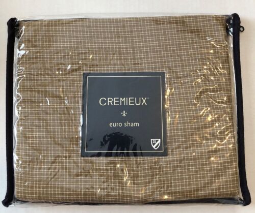 Zwei (2) Cremieux Brennon Euro Sham Kissenbezüge braun marineblau neu in verpackung unverbindliche Preisempfehlung des Herstellers $ 39 pro Stück - Bild 1 von 3