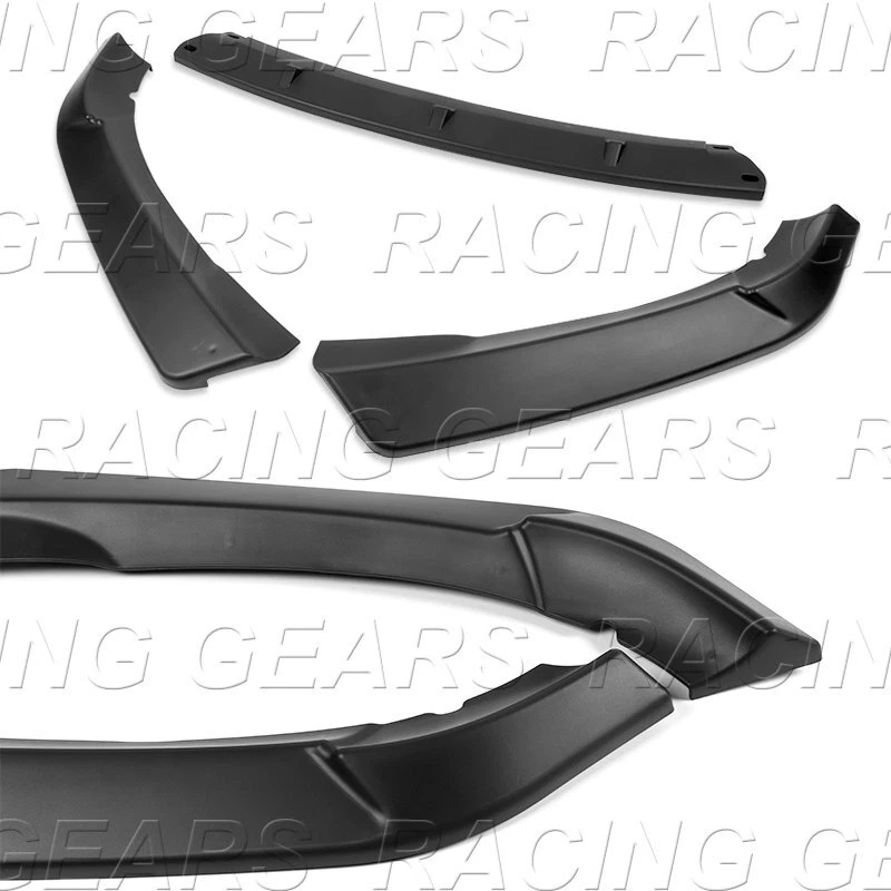 KIT LABIO DIVISOR ALERÓN PARACHOQUES DELANTERO NEGRO MATE APTO 02-05 BMW 325i 330i E46 4 puertas Foto 2 de 4