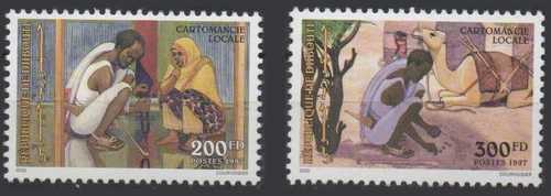 DJIBOUTI 1997 Scott 766 /7 Michel 635 /6 CARTOMANCIE CARTOMANCY CAMEL CAMELS MNH