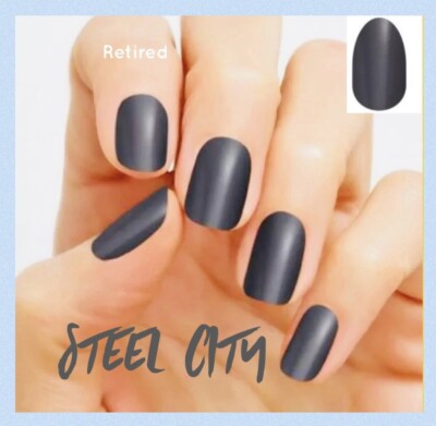Color Street Nail Strips STEEL CITY, RETIRED RARE HTF, Dark