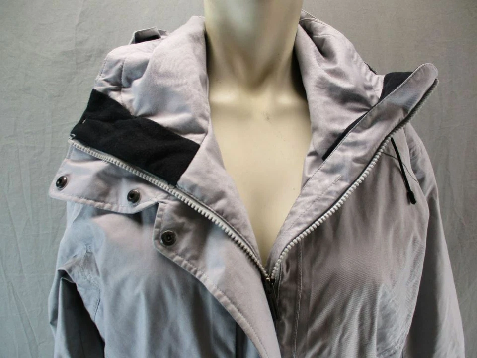Nau Size L Women Gray Athletic Full Zip Active Hooded Windbreaker Jacket 6G798 Foto 2 de 4