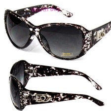 Womens Rhinestones Designer Sunglasses Retro Vintage Fashion Shades Celebrity