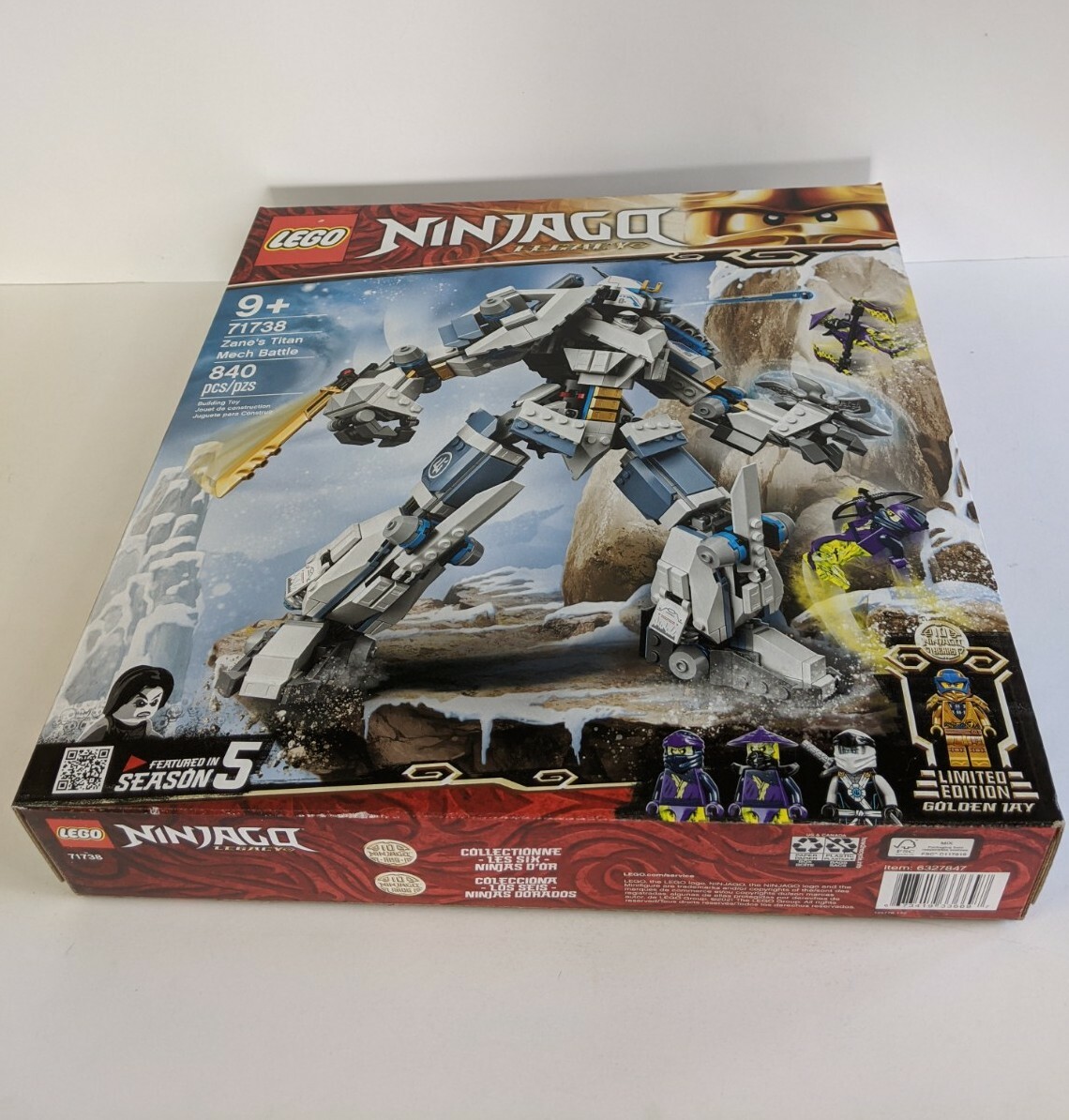 NEW Lego⚡Zane's Titan Mech Battle⚡Ninjago 71738⚡SEALED