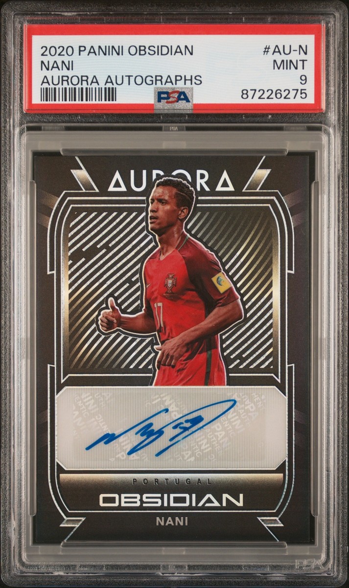 2020 Panini Obsidian Aurora Autographs #AU-N Nani /99 PSA 9
