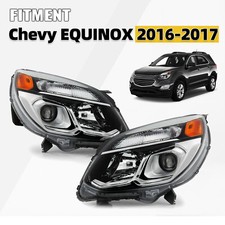 For 2016 2017 Chevrolet Equinox Halogen Headlights Wbulbs Left Right Pair