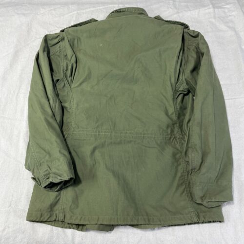 Vintage M-65 Field Jacket Coat Cold Weather OG-107 70s Air Force Military Green - Picture 18 of 21