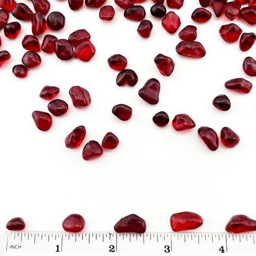 Aquarium Fish Tank Gravel (1 LB) Red Glass Vase Filler for Fountain Succulent Pl - Picture 4 of 7
