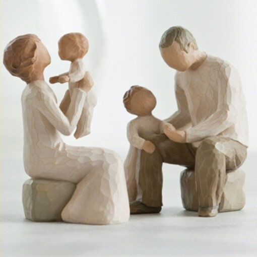Willow Tree Grandparents With Two Grandchildren Figurine Gift Set