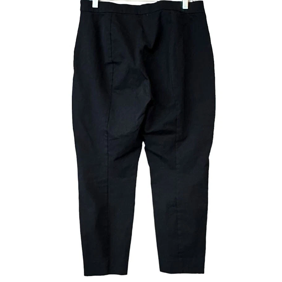 Pantalones de vestir recortados Everlane negros elásticos ajustados pierna recta para mujer 12 Foto 2 de 4