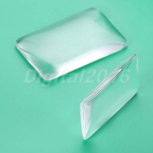 Transparent Rectangle Clear Glass Cabochon Dome Glass Cover 18*25mm-48*68mm - Picture 4 of 16