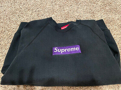 Supreme Box Logo Crewneck Black & Purple 2005 | eBay Supreme Box Logo Crewneck Black & Purple 2005 | eBay