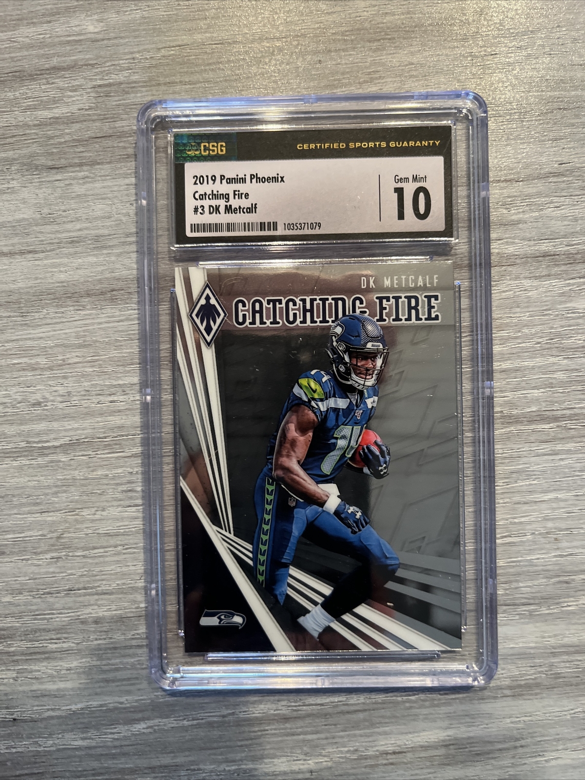 DK Metcalf Panini Phoenix Catching Fire #3 Base