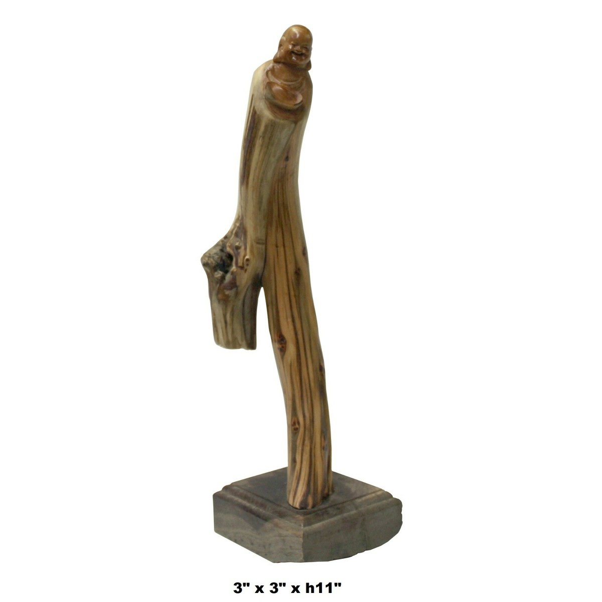 Chinese Cypress Wood Carved Irregular Shape Happy Buddha Statue cs5549S Chinese Cypress Wood Carved Irregular Shape Happy Buddha Statue cs5549S