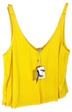 Chelsea & Violet Tank S Juniors V Neck Lemon Flares at Bottom 19" NWT $29