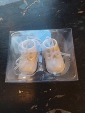 New Babycakes Baby Shoe Ornaments Name Date Weight Length White