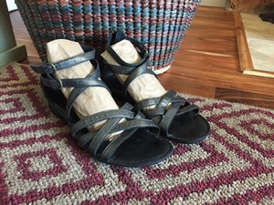 born metallic sandals