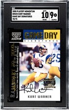 SGC 9/AUTO 10 - 2000 Playoff Momentum Game Day Signatures - Kurt Warner Rams HOF