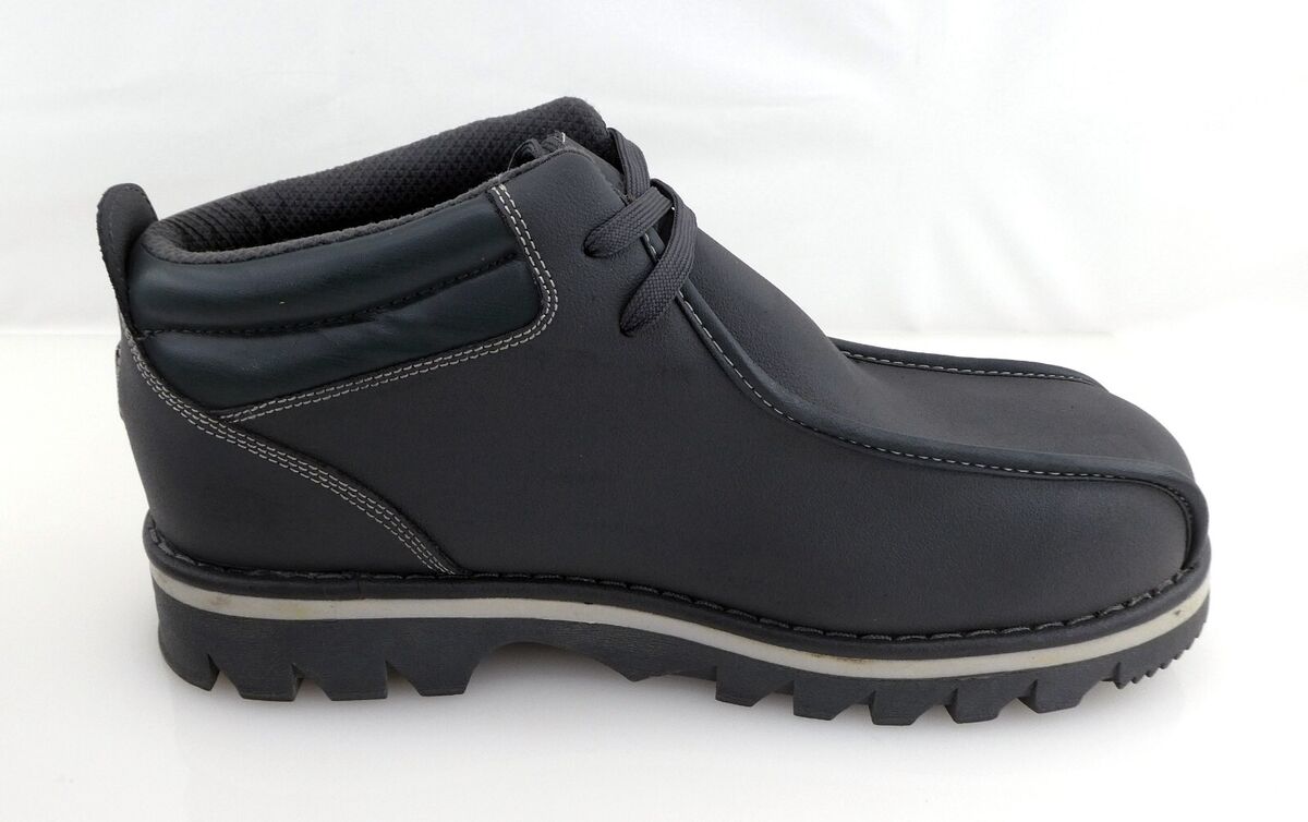 Lugz Shoes Pathway Leather Dark Gray Men Boots Mismatched 13 Lugz Shoes Pathway Leather Dark Gray Men Boots Mismatched 13