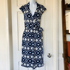 NWOT Soho Apparel Ltd. Ikat Collared Print Faux Wrap Dress