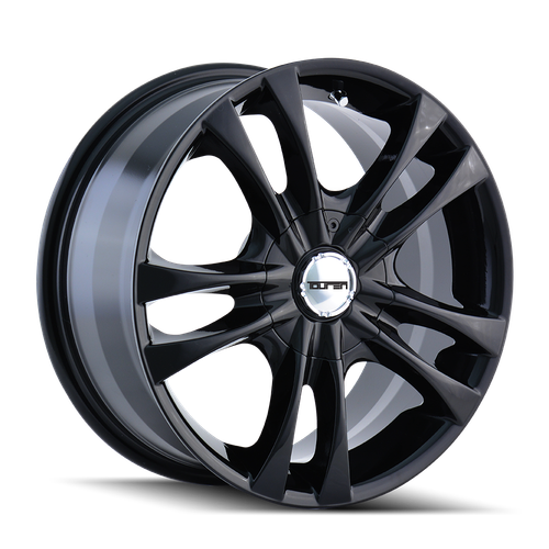 (Set-4) Touren TR22 14x6 4x100/4x114.3 40mm Gloss Black Wheels Rims 14 Inch - Picture 2 of 3