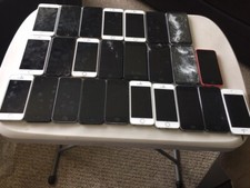 LOT OF 25 IPHONE X, 7, 6, 5 FOR REPAIR OR PARTS