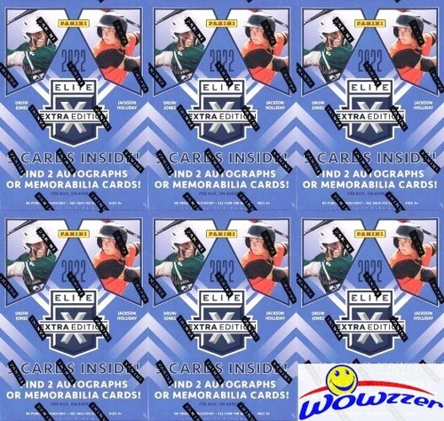 (6) 2022 Panini Elite Extra Edition Baseball Sealed Blaster Box-(12) AUTO/MEM