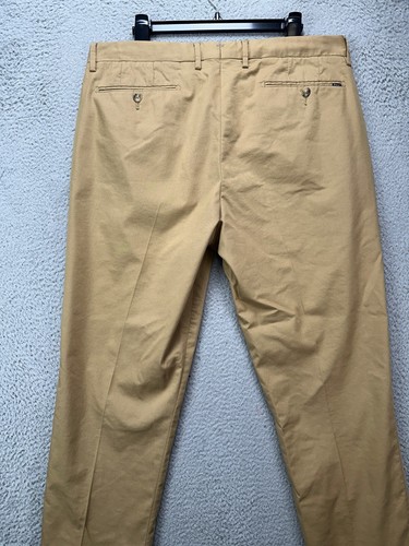 Polo Ralph Lauren Pants Mens 36X34 Tan Khakis Stretch Straight Fit Flat Front - Picture 2 of 11