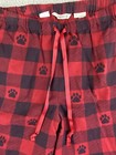 Vintage Orvis S Womens Small Thick Flannel Plaid Pajamas Two Piece Pawprint EXC — photo 6
