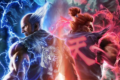 Tekken Heihachi Akuma Poster Wall Art Photo Prints 16x24, 20x30, 24x36''