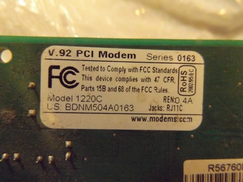 3 PCI Modems and 1 LiteOn Technology SF-1156HV/T3 ISA Modem - Picture 13 of 18