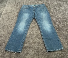 Rock  Roll Cowboy Jeans Men 38x31 Blue Denim Revolver Slim Straight Leg Tag:40